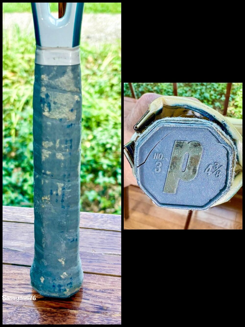 🆕VTG▪️PRINCE▪️1988 Tricomp Series 100 4 3/8 Grip Graphite Fiberglass Racquet - Picture 13 of 14